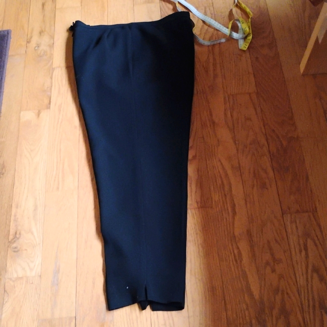 Black Lined Finity Split Cuff Pants Trousers Sz 8 Eplvc